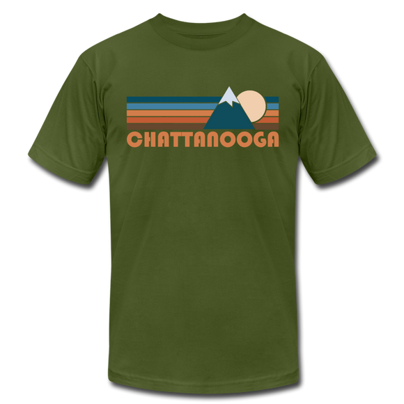 Chattanooga, Tennessee T-Shirt - Retro Mountain Unisex Chattanooga T Shirt - olive