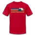 Chattanooga, Tennessee T-Shirt - Retro Mountain Unisex Chattanooga T Shirt - red