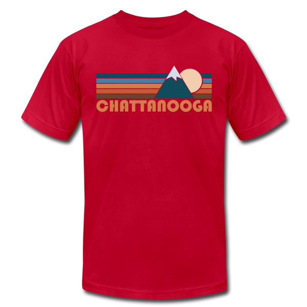 Chattanooga, Tennessee T-Shirt - Retro Mountain Unisex Chattanooga T Shirt - red