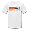 Crested Butte, Colorado T-Shirt - Retro Mountain Unisex Crested Butte T Shirt - white