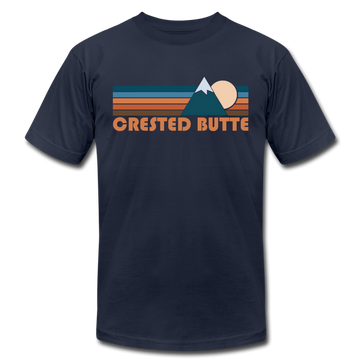 Crested Butte, Colorado T-Shirt - Retro Mountain Unisex Crested Butte T Shirt - navy