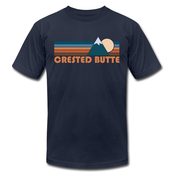 Crested Butte, Colorado T-Shirt - Retro Mountain Unisex Crested Butte T Shirt - navy