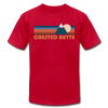 Crested Butte, Colorado T-Shirt - Retro Mountain Unisex Crested Butte T Shirt - red