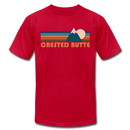 Crested Butte, Colorado T-Shirt - Retro Mountain Unisex Crested Butte T Shirt - red