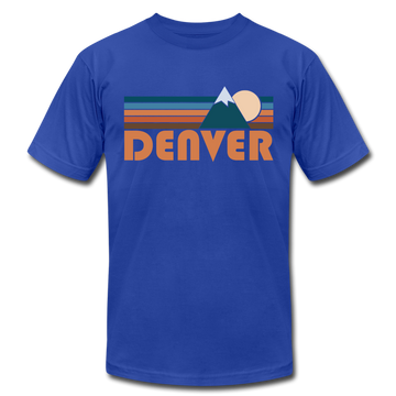 Denver, Colorado T-Shirt - Retro Mountain Unisex Denver T Shirt - royal blue
