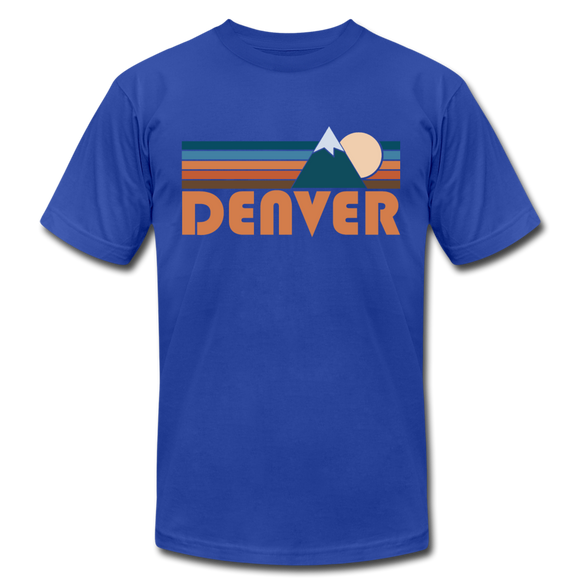 Denver, Colorado T-Shirt - Retro Mountain Unisex Denver T Shirt - royal blue