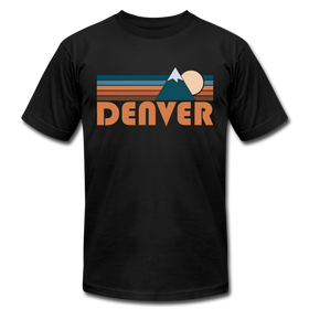 Denver, Colorado T-Shirt - Retro Mountain Unisex Denver T Shirt - black