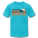 Denver, Colorado T-Shirt - Retro Mountain Unisex Denver T Shirt - turquoise