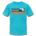 Denver, Colorado T-Shirt - Retro Mountain Unisex Denver T Shirt - turquoise
