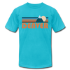 Denver, Colorado T-Shirt - Retro Mountain Unisex Denver T Shirt - turquoise