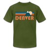Denver, Colorado T-Shirt - Retro Mountain Unisex Denver T Shirt - olive