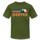 Denver, Colorado T-Shirt - Retro Mountain Unisex Denver T Shirt - olive