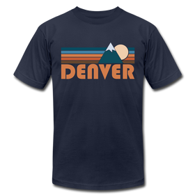 Denver, Colorado T-Shirt - Retro Mountain Unisex Denver T Shirt - navy