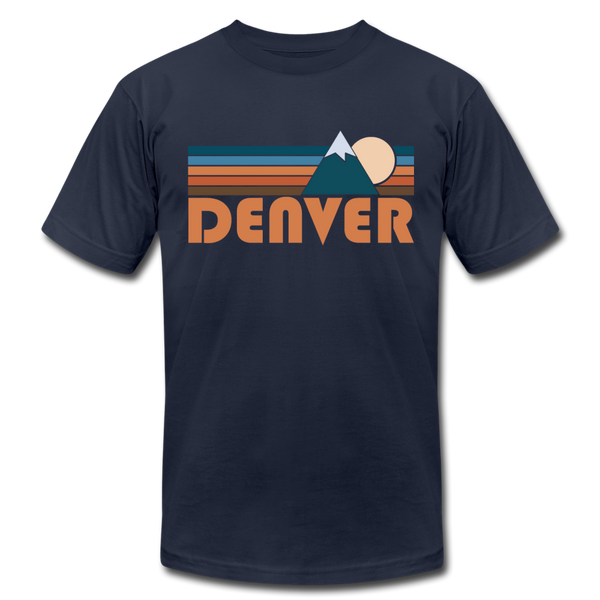 Denver, Colorado T-Shirt - Retro Mountain Unisex Denver T Shirt - navy