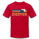 Denver, Colorado T-Shirt - Retro Mountain Unisex Denver T Shirt - red