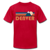 Denver, Colorado T-Shirt - Retro Mountain Unisex Denver T Shirt - red