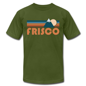 Frisco, Colorado T-Shirt - Retro Mountain Unisex Frisco T Shirt - olive
