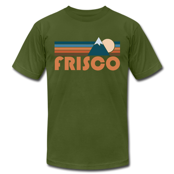 Frisco, Colorado T-Shirt - Retro Mountain Unisex Frisco T Shirt - olive
