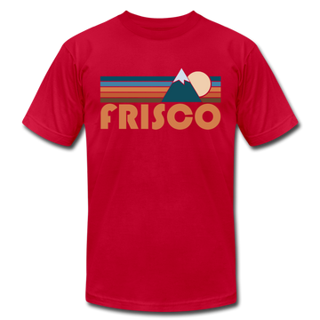 Frisco, Colorado T-Shirt - Retro Mountain Unisex Frisco T Shirt - red