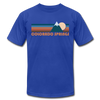 Colorado Springs, Colorado T-Shirt - Retro Mountain Unisex Colorado Springs T Shirt - royal blue