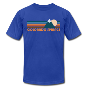 Colorado Springs, Colorado T-Shirt - Retro Mountain Unisex Colorado Springs T Shirt - royal blue