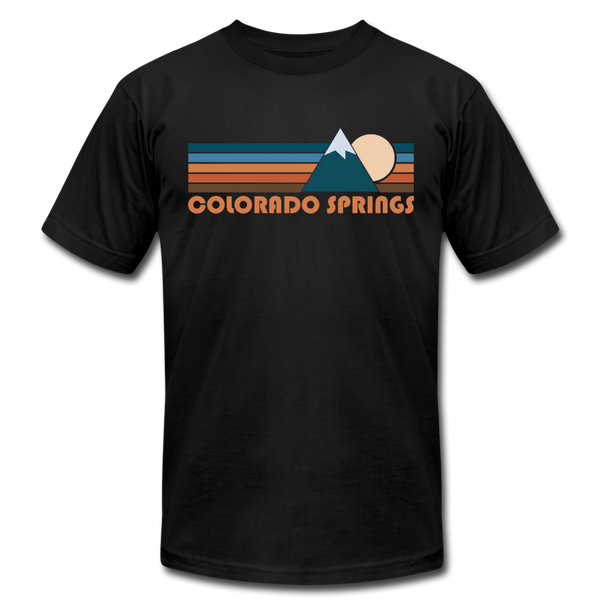 Colorado Springs, Colorado T-Shirt - Retro Mountain Unisex Colorado Springs T Shirt - black