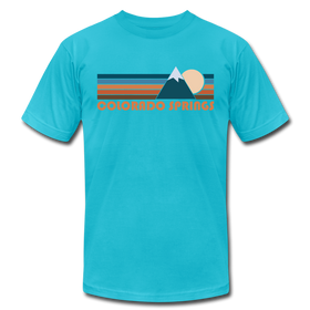 Colorado Springs, Colorado T-Shirt - Retro Mountain Unisex Colorado Springs T Shirt - turquoise