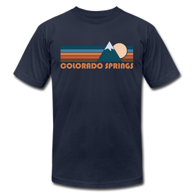 Colorado Springs, Colorado T-Shirt - Retro Mountain Unisex Colorado Springs T Shirt - navy