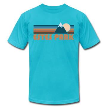 Estes Park, Colorado T-Shirt - Retro Mountain Unisex Estes Park T Shirt - turquoise