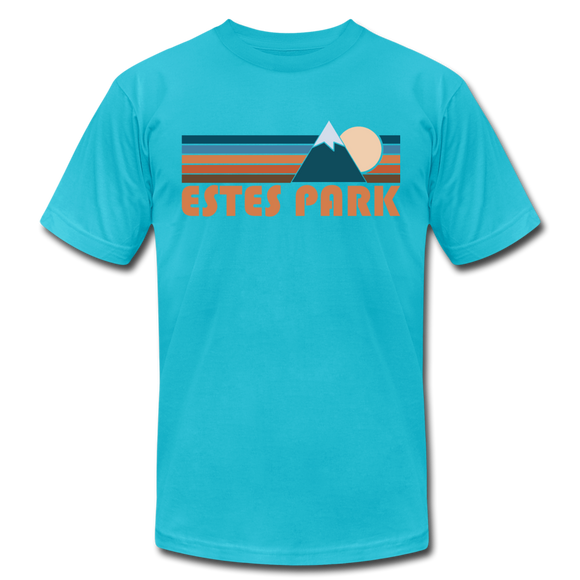 Estes Park, Colorado T-Shirt - Retro Mountain Unisex Estes Park T Shirt - turquoise