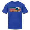 Colorado T-Shirt - Retro Mountain Unisex Colorado T Shirt - royal blue