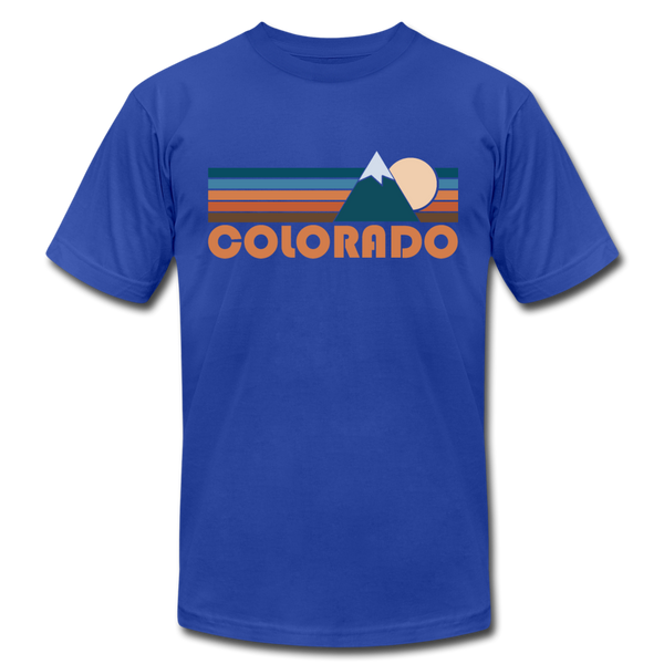Colorado T-Shirt - Retro Mountain Unisex Colorado T Shirt - royal blue