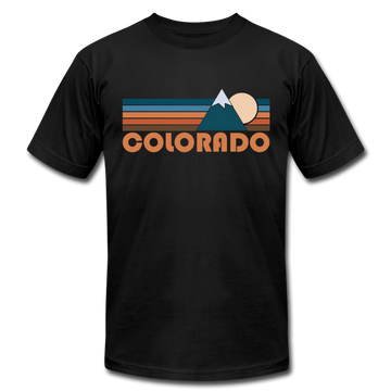 Colorado T-Shirt - Retro Mountain Unisex Colorado T Shirt - black