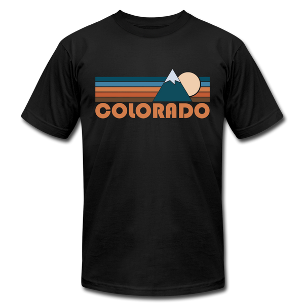 Colorado T-Shirt - Retro Mountain Unisex Colorado T Shirt - black