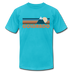 Colorado T-Shirt - Retro Mountain Unisex Colorado T Shirt - turquoise