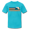 Colorado T-Shirt - Retro Mountain Unisex Colorado T Shirt - turquoise