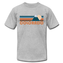 Colorado T-Shirt - Retro Mountain Unisex Colorado T Shirt - heather gray