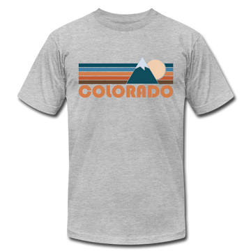 Colorado T-Shirt - Retro Mountain Unisex Colorado T Shirt - heather gray