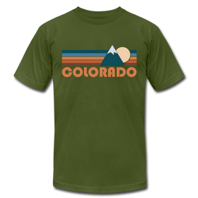 Colorado T-Shirt - Retro Mountain Unisex Colorado T Shirt