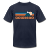 Colorado T-Shirt - Retro Mountain Unisex Colorado T Shirt - navy