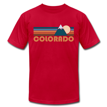 Colorado T-Shirt - Retro Mountain Unisex Colorado T Shirt - red