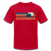 Colorado T-Shirt - Retro Mountain Unisex Colorado T Shirt - red