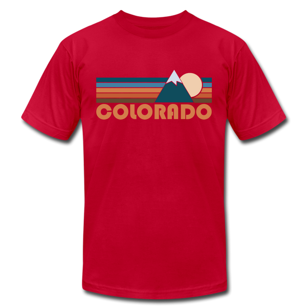 Colorado T-Shirt - Retro Mountain Unisex Colorado T Shirt - red