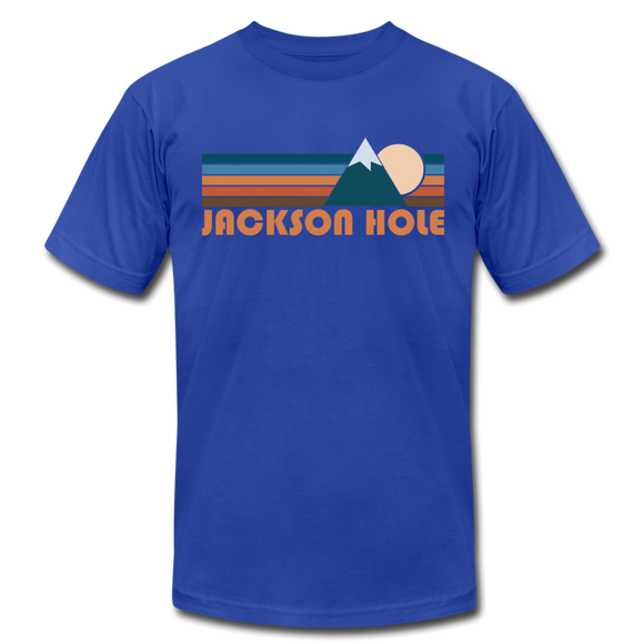 Jackson Hole, Wyoming T-Shirt - Retro Mountain Unisex Jackson Hole T Shirt - royal blue