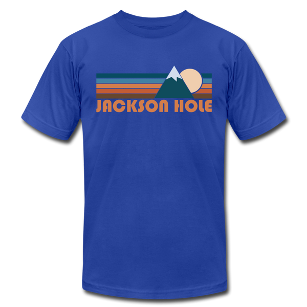 Jackson Hole, Wyoming T-Shirt - Retro Mountain Unisex Jackson Hole T Shirt - royal blue