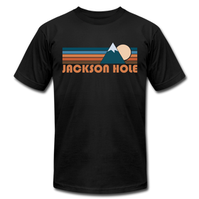 Jackson Hole, Wyoming T-Shirt - Retro Mountain Unisex Jackson Hole T Shirt - black