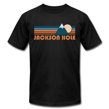 Jackson Hole, Wyoming T-Shirt - Retro Mountain Unisex Jackson Hole T Shirt - black