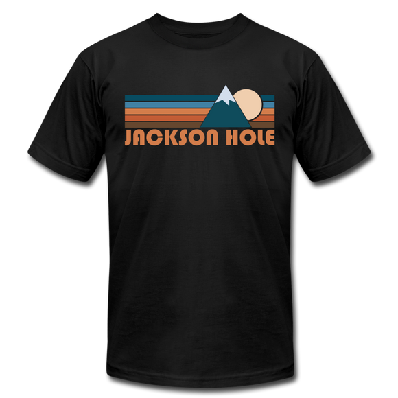 Jackson Hole, Wyoming T-Shirt - Retro Mountain Unisex Jackson Hole T Shirt - black