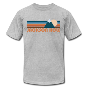 Jackson Hole, Wyoming T-Shirt - Retro Mountain Unisex Jackson Hole T Shirt - heather gray