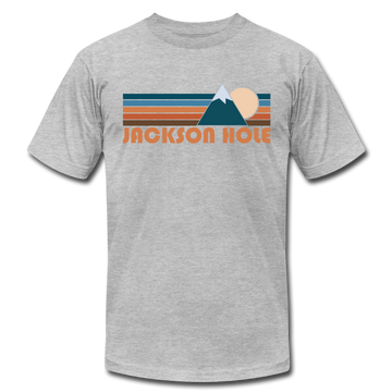 Jackson Hole, Wyoming T-Shirt - Retro Mountain Unisex Jackson Hole T Shirt - heather gray